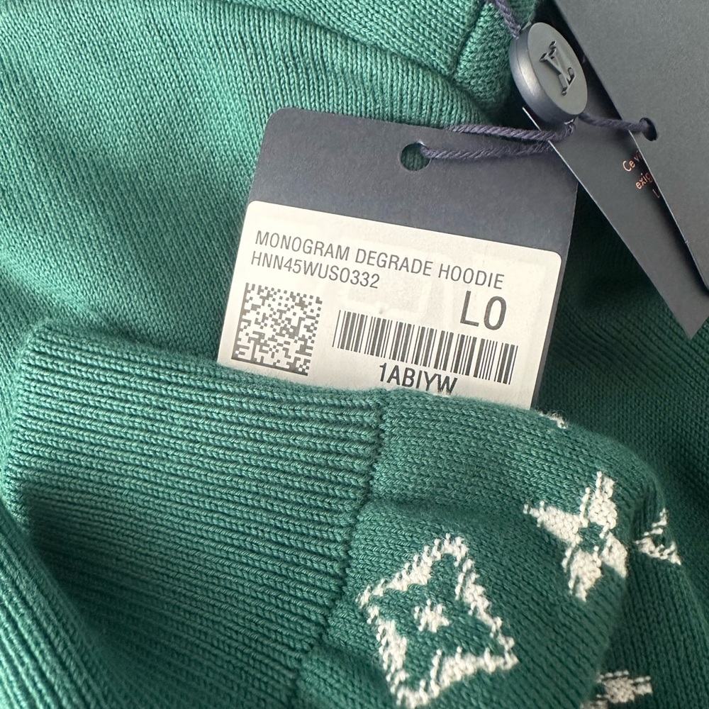 Louis Vuitton Men’s Green Monogram Gradient Cotton Hoodie - Picture 4 of 7